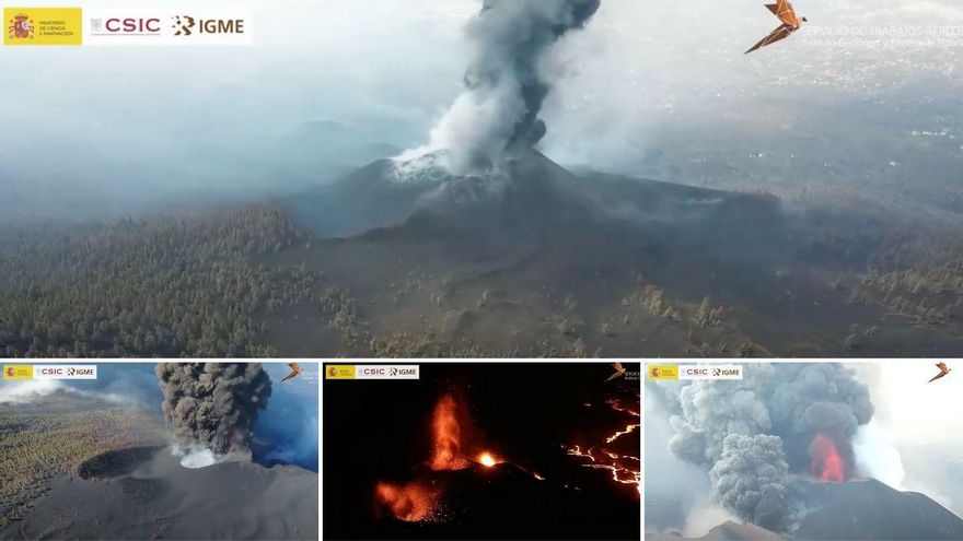 "10 minutos para no apartar la vista": el IGME sorprende con un vídeo recopilatorio sobre la evolución del volcán de La Palma