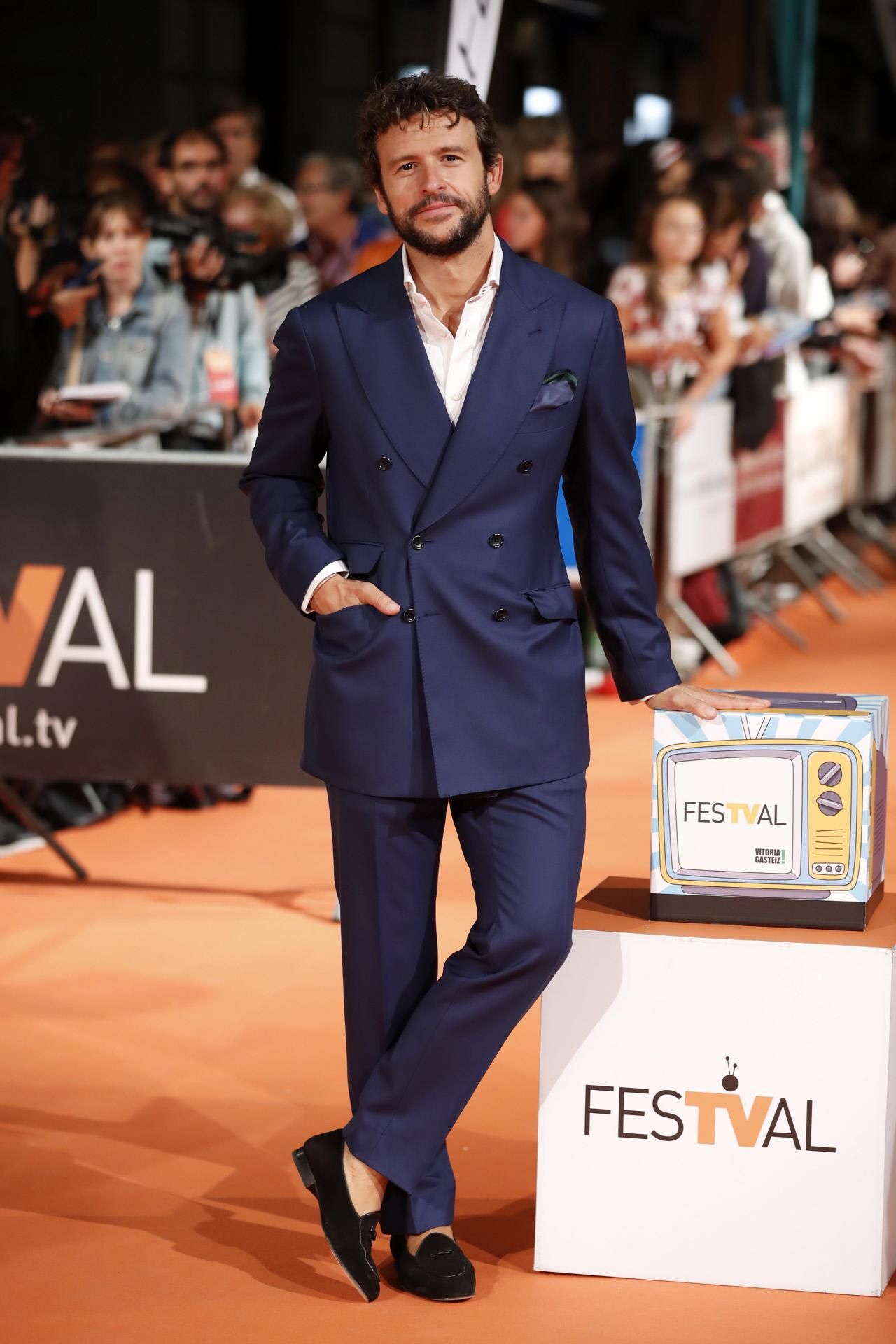 Diego Martín en la alfombra naranja del FesTVal 2018