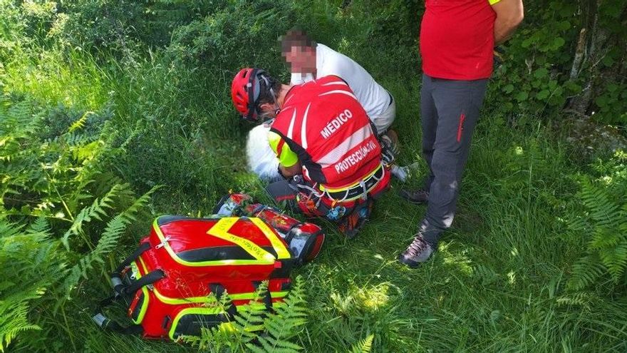 Evacuada en helicóptero una mujer herida tras caerse de un caballo en Abiada