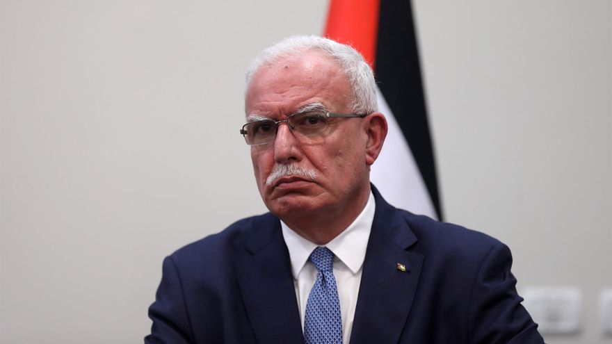 En la imagen el ministro palestino de Exteriores, Riyad al Malki