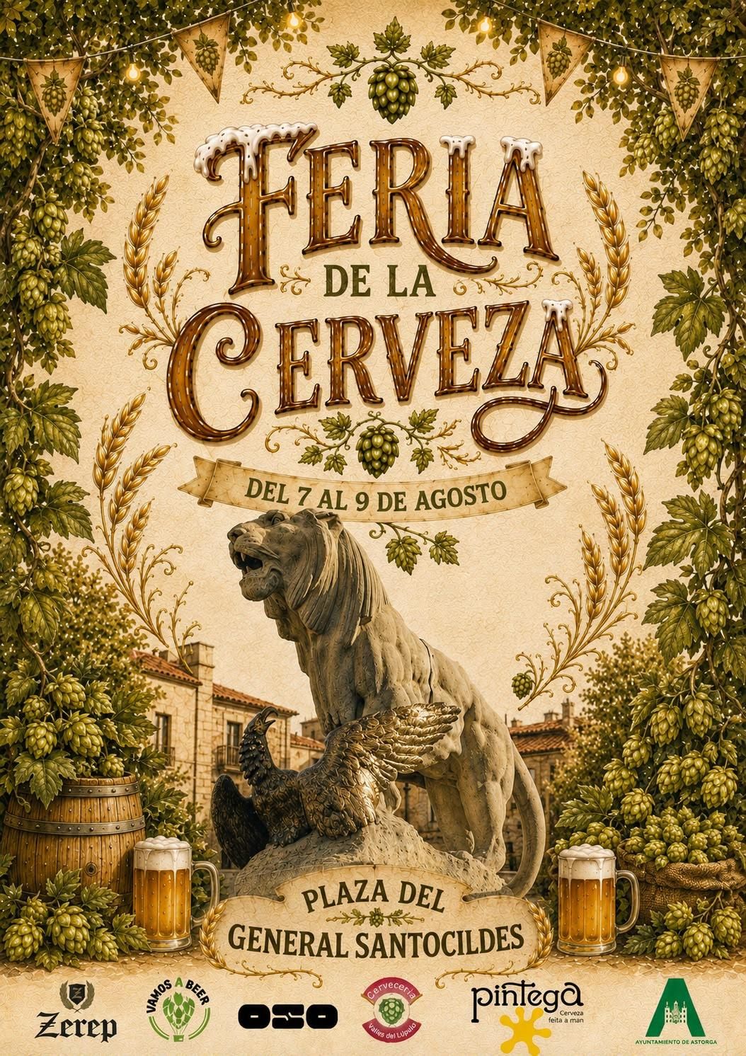 Cartel de la I Feria de la Cerveza de Astorga.