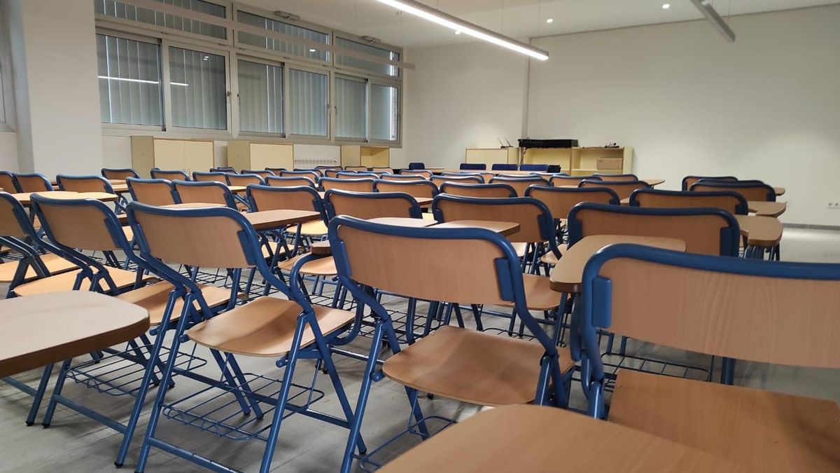 Interior de un aula de un colegio público
