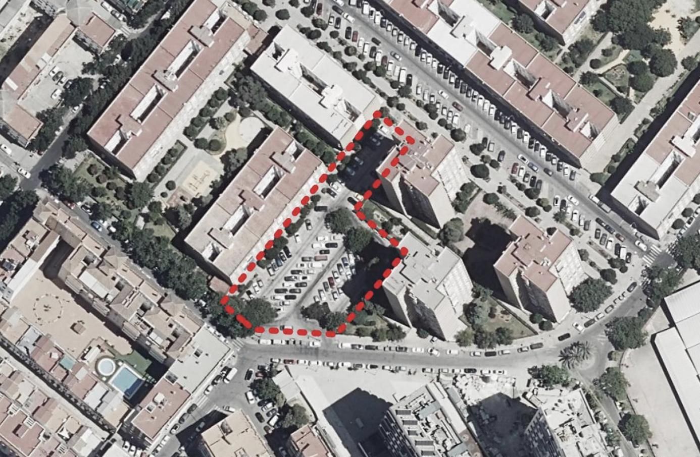 Plano del solar en la calle Santa Maria del Robledo, incluido en el estudio de detalle de la constructora