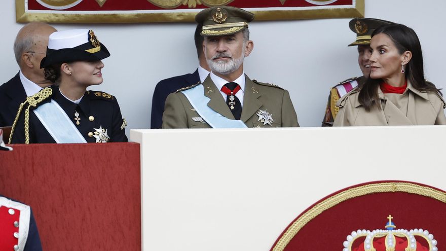 Los reyes presiden el desfile del día de la Fiesta Nacional, este año sin Patrulla Águila