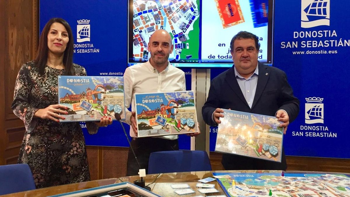 San Sebastián cuenta ya con su juego de mesa en el que los jugadores recorren las calles y comercios de la ciudad