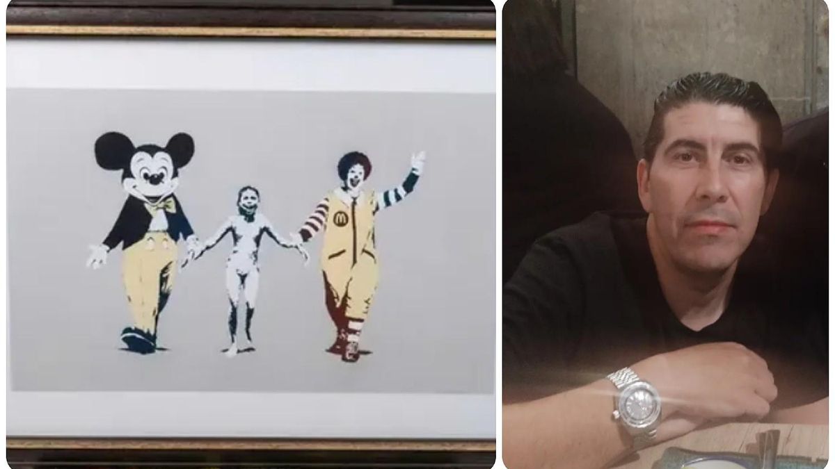 Luis Melón Arroyo presenta un Banksy en León para promocionar su espacio expositivo Paraíso Laboratorio de Arte