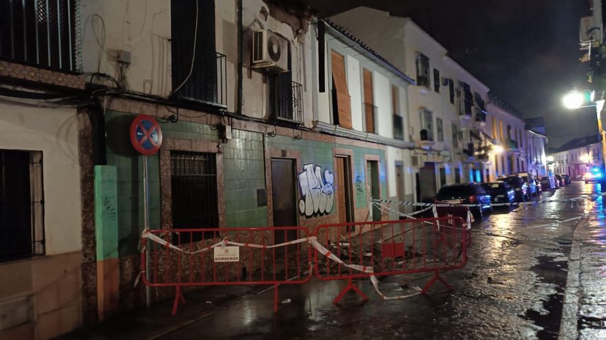Vivienda afectada por el desprendimiento.