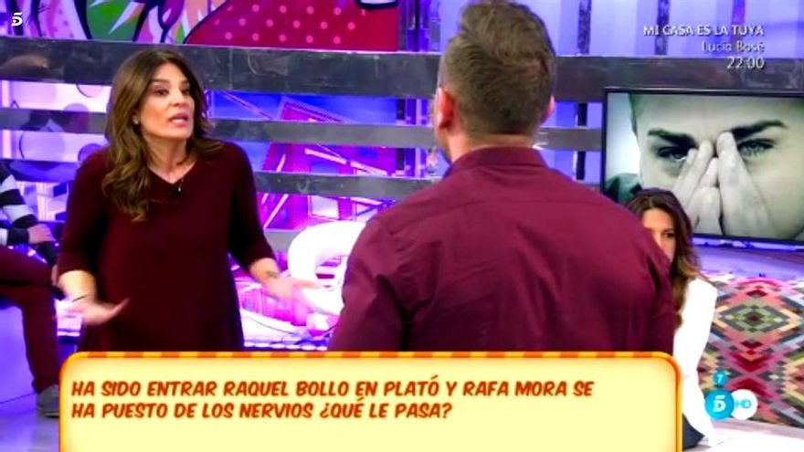 Raquel Bollo discute con Rafa Mora en 'Sálvame'