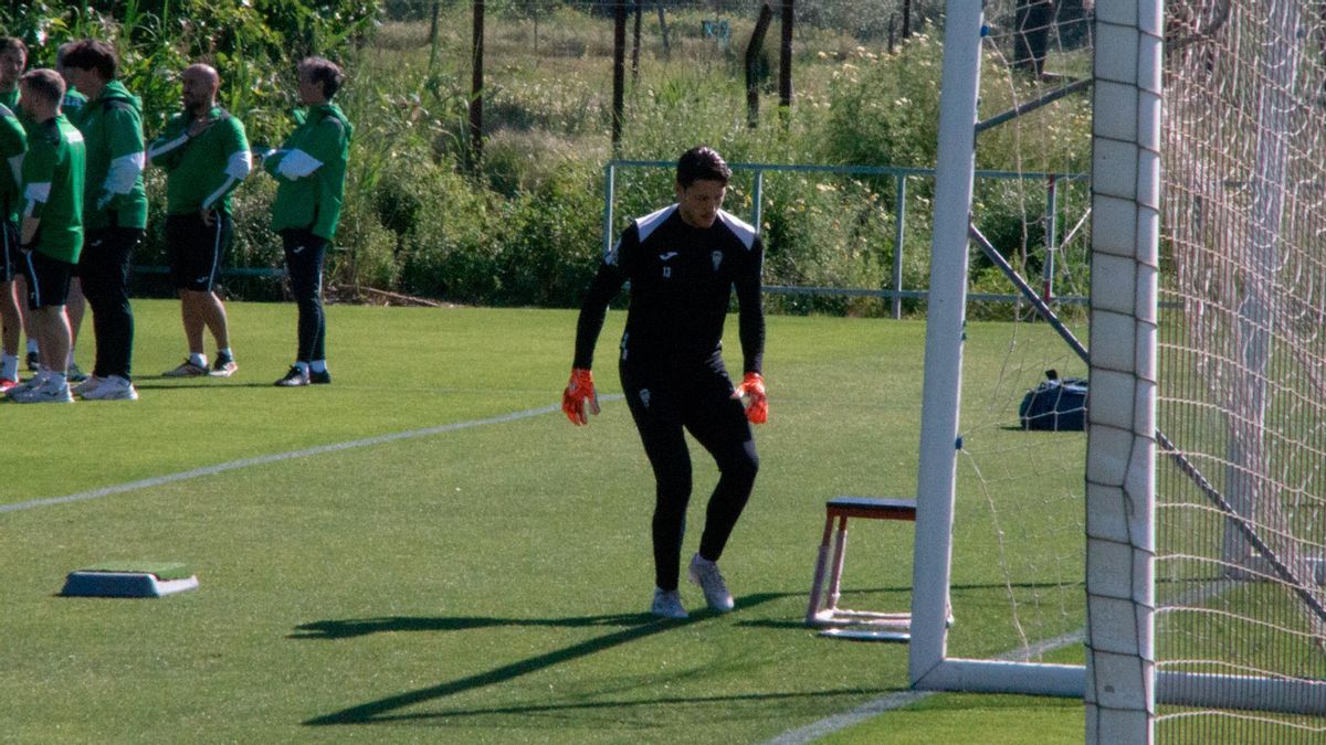 Carlos Marín en el entrenamiento de este martes