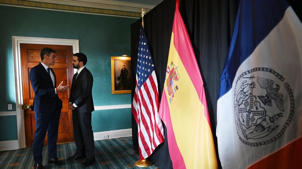 Mamdani recibe a Pedro Sánchez, este miércoles en Nueva York.