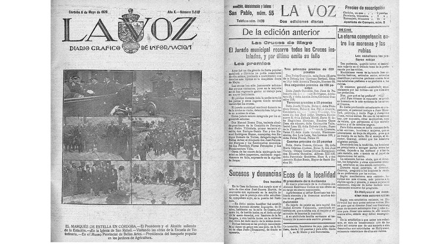 Reseñas en periódicos de 1929