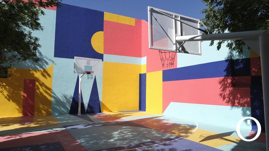 Los jardines de Orive ya cuentan con una cancha de baloncesto única
