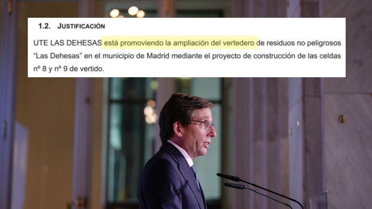Almeida asegura que "no se va a ampliar Valdemingómez", pese a que el proyecto presentado busca literalmente "la ampliación del vertedero"