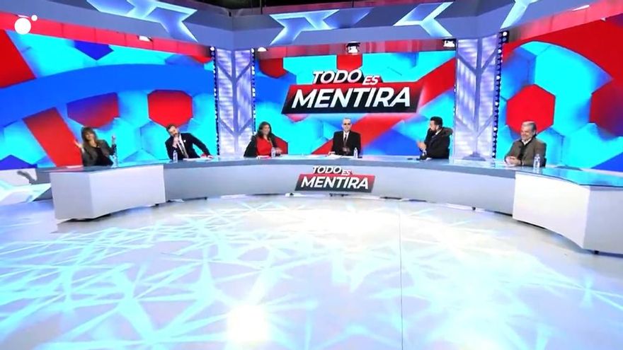 El plató de 'Todo es mentira', sin calefacción