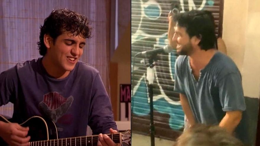 Fran Perea sorprende en un karaoke callejero cuando suena la canción de 'Los Serrano'