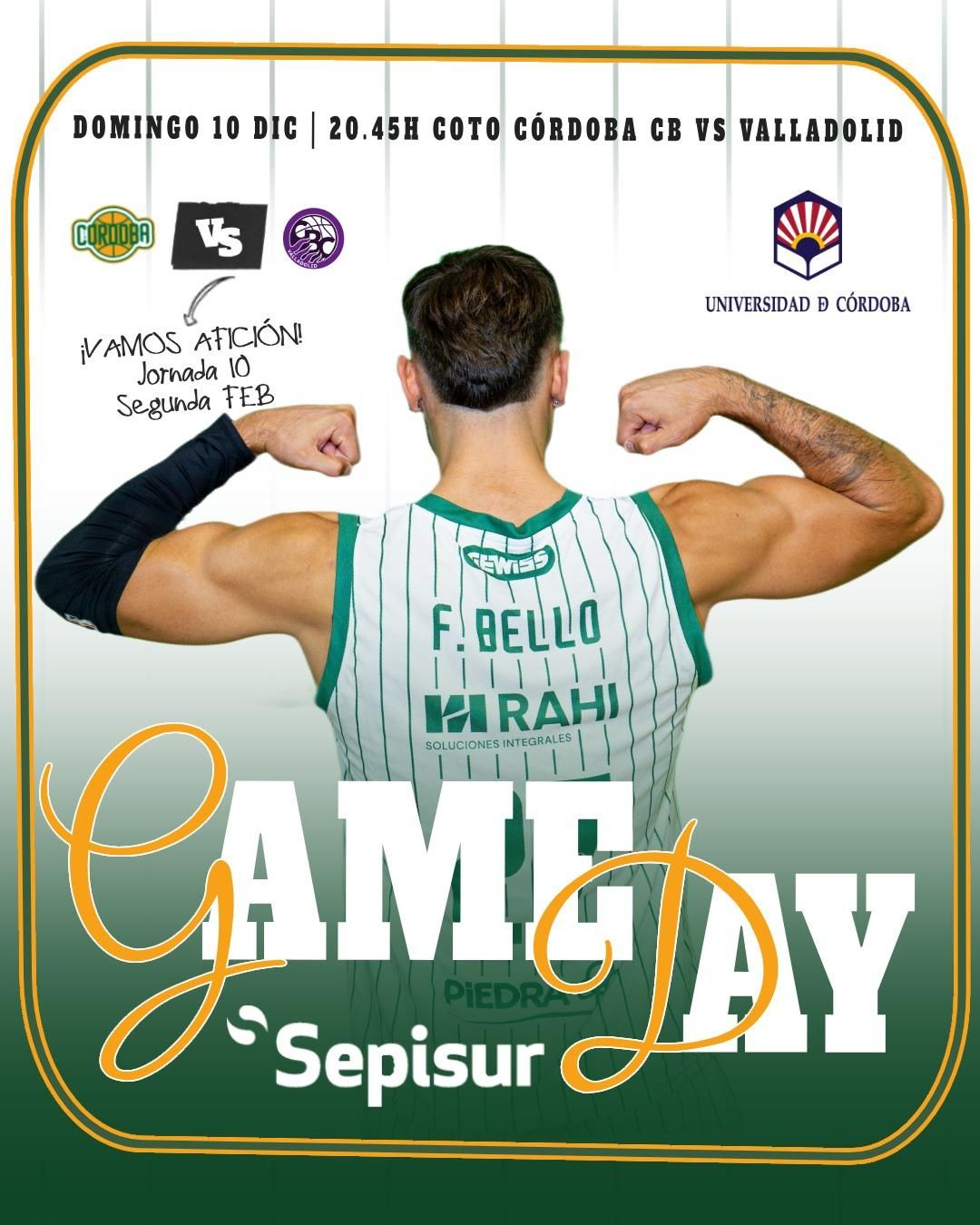 Cartel del partido ante Valladolid.