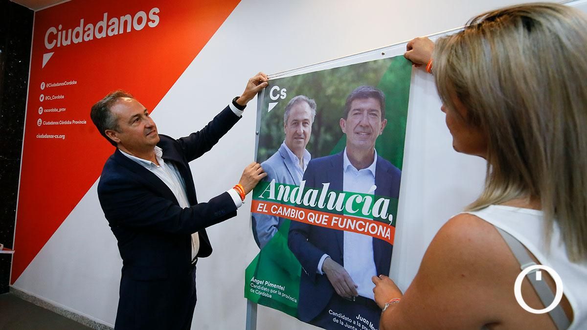 Militantes de Ciudadanos durante el inicio de la campaña de 2022