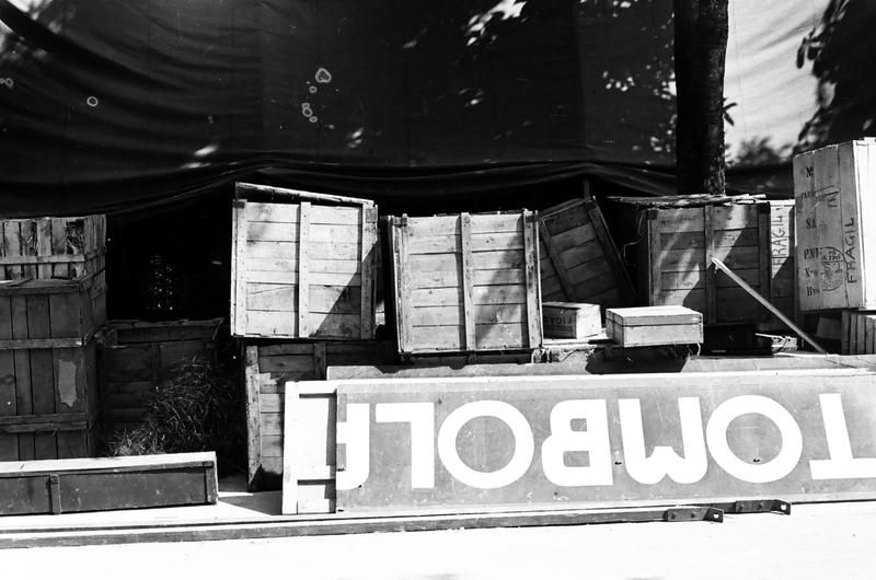 Montaje de una tómbola en 1958