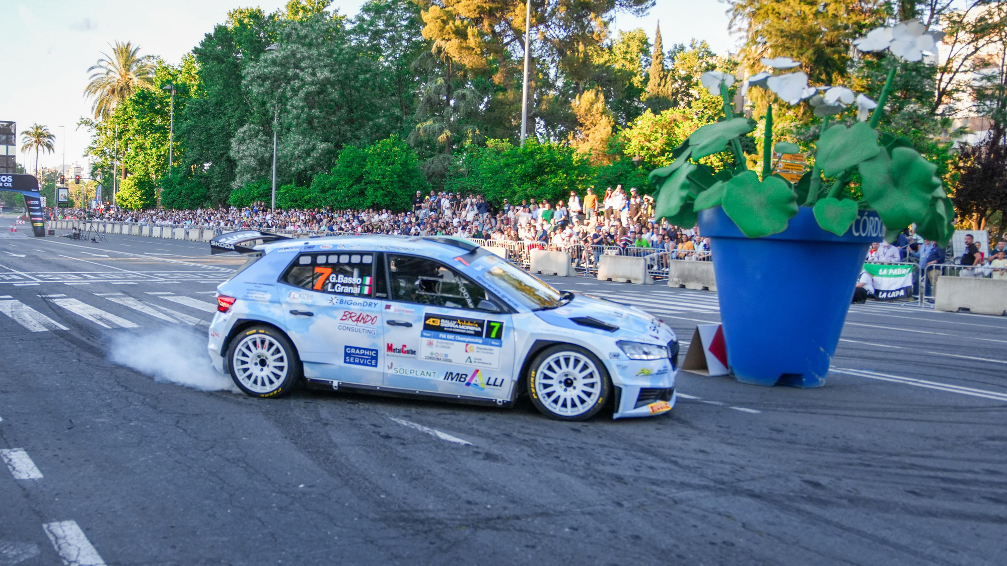 Tramo urbano del Rally Sierra Morena