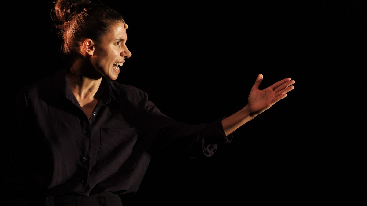 Natalia Huarte durante la representación de 'Leonora'