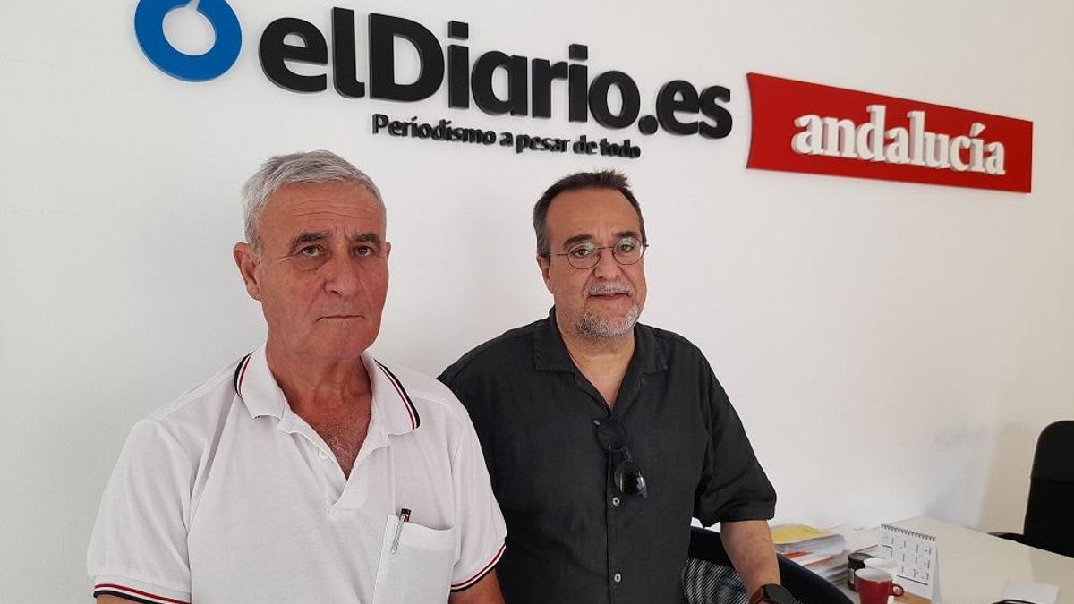 Garrido y Mateos, tras la entrevista en la redacción de elDiario.es Andalucía