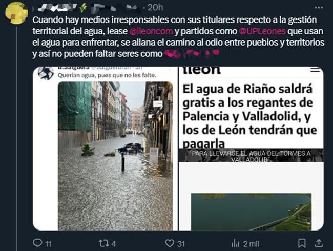 Un ataque castellanista a este medio de comunicación usando una noticia descriptiva de una decisión de CHD en 2017 vinculándola a la tormenta de primeros de junio de 2025 en Valladolid.