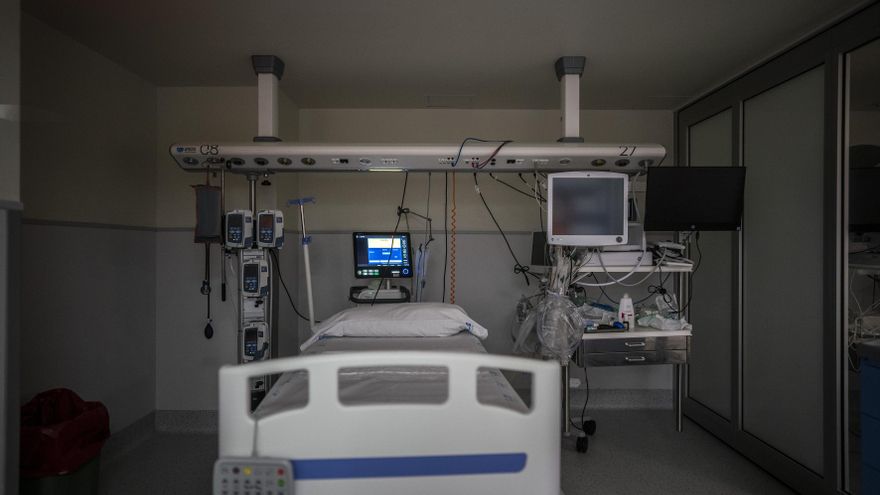 Unidad de Cuidados Intensivos (UCI) del hospital Gregorio Maranon, Madrid. Foto: Olmo Calvo