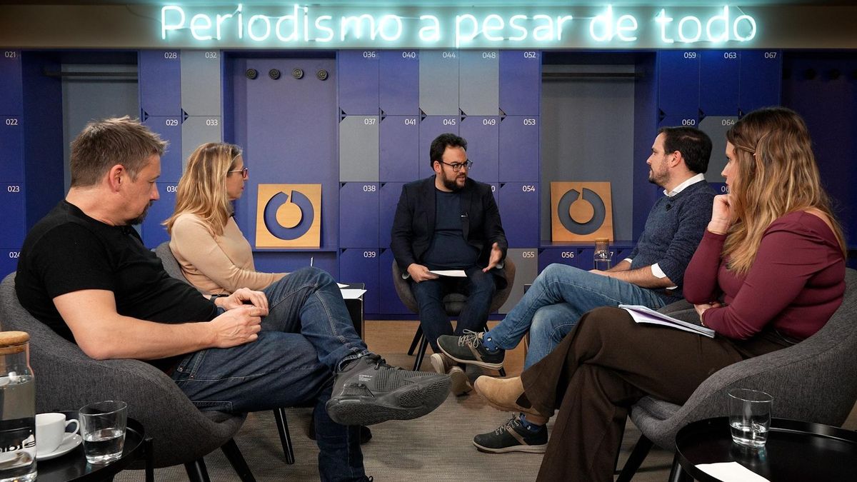 Xavier Doménech, Alberto Garzón, María Eugenia Rodríguez Palop y Alejandra Jacinto