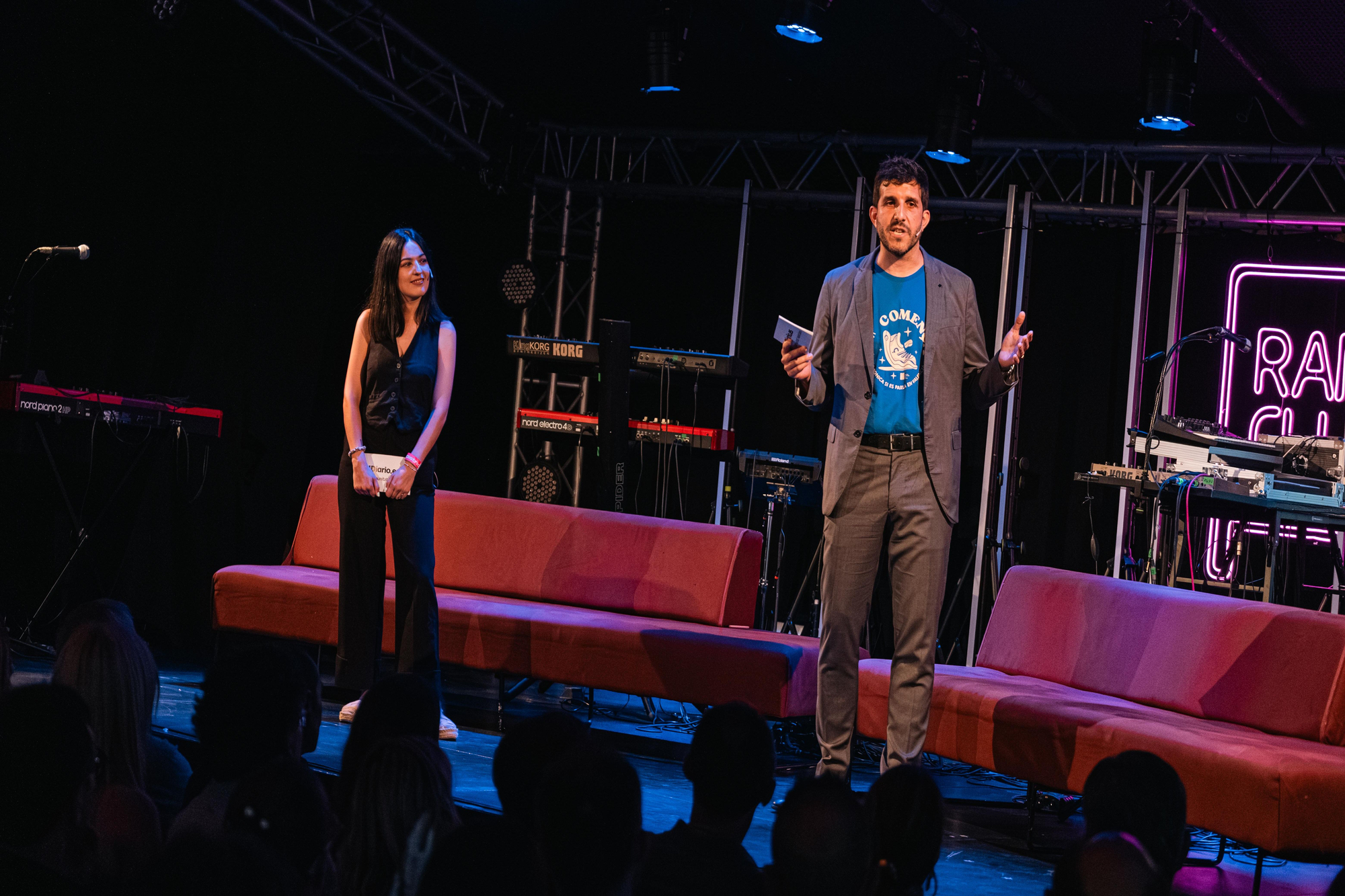 María Palau i Sergi Pitarch, en la I Festa pel Valencià d'elDiario.es