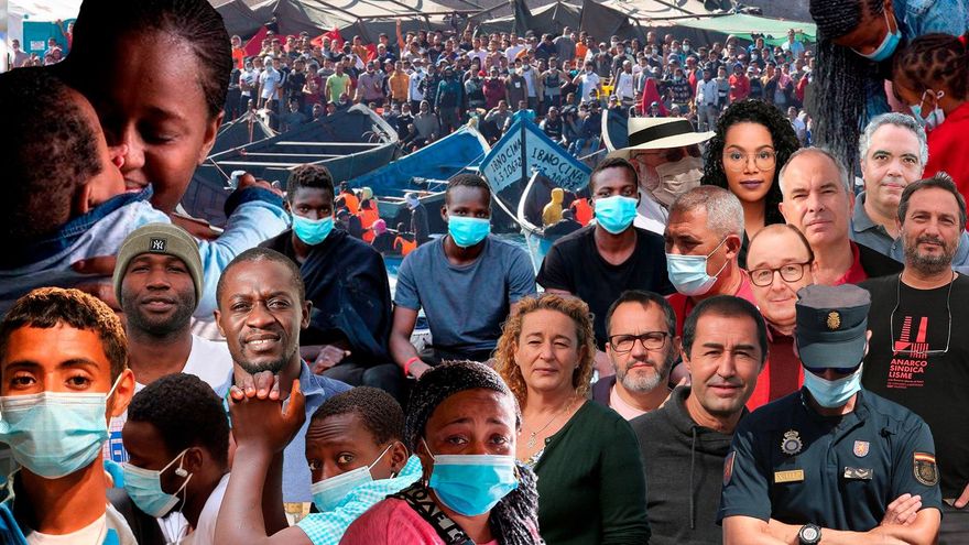Los rostros de la crisis migratoria de 2020 en Canarias