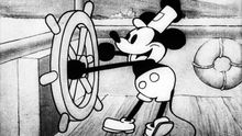 Fotograma de 'Steamboat Willie', el primer corto sonoro de dibujos animados, estrenado en 1928