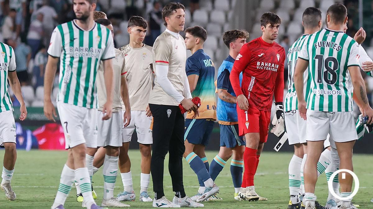 Carlos Marín e Íker Álvarez en el partido contra el Racing de Santander