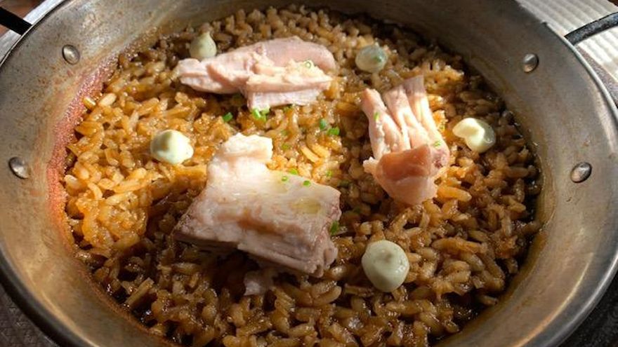 Arroz de cochino negro.