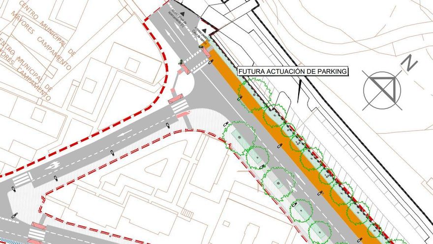 Obras en la carretera de salida a Boadilla desde Madrid, que aumentará de tráfico con el soterramiento de la A-5