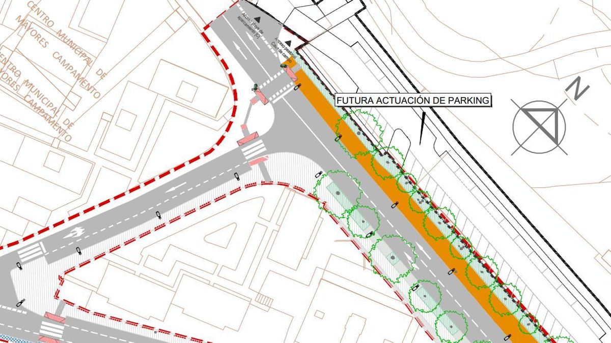 Obras en la carretera de salida a Boadilla desde Madrid, que aumentará de tráfico con el soterramiento de la A-5