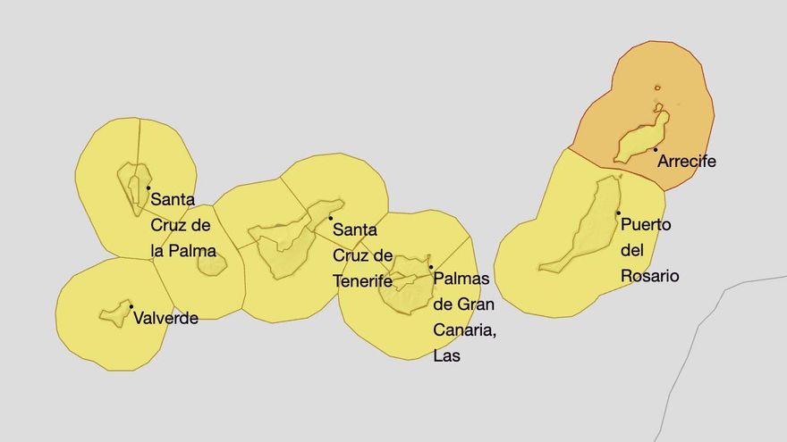 Aemet amplía al fin de semana los avisos para Canarias por mal tiempo