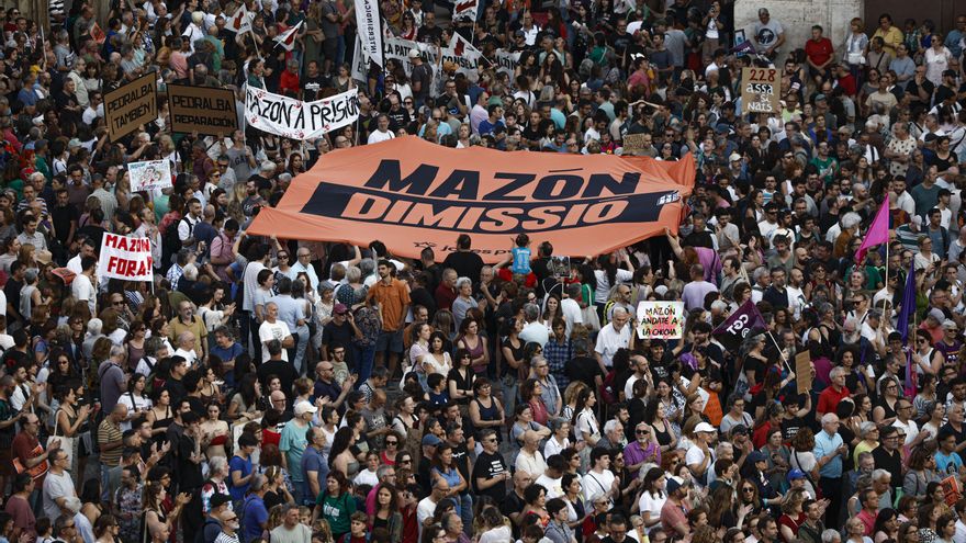 Una nueva manifestación reclama la dimisión de Mazón al cumplirse 7 meses de la dana
