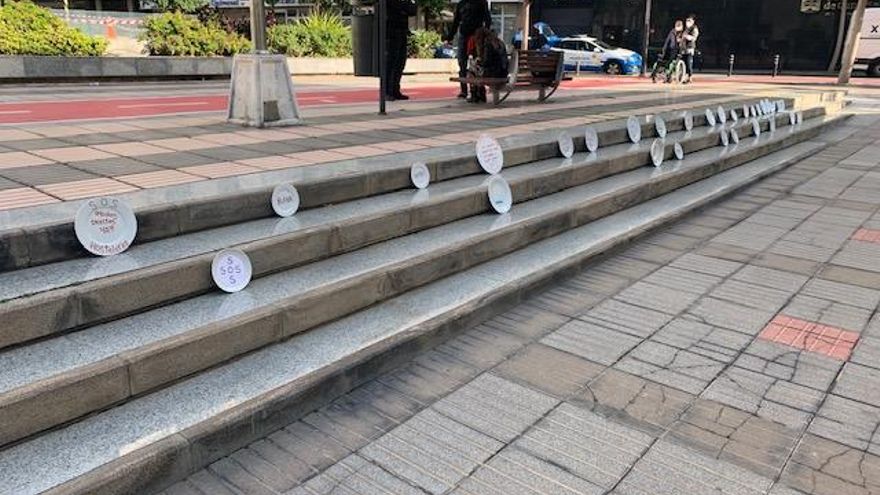 Protesta de hosteleros en Presidencia de Gobierno en Las Palmas de Gran Canaria