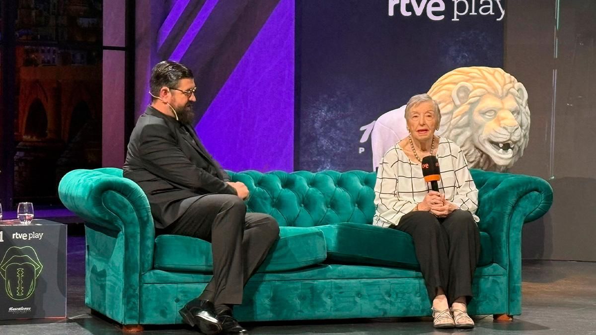 Manu Sánchez y María Galiana, en la presentación de 'El perro andaluz'