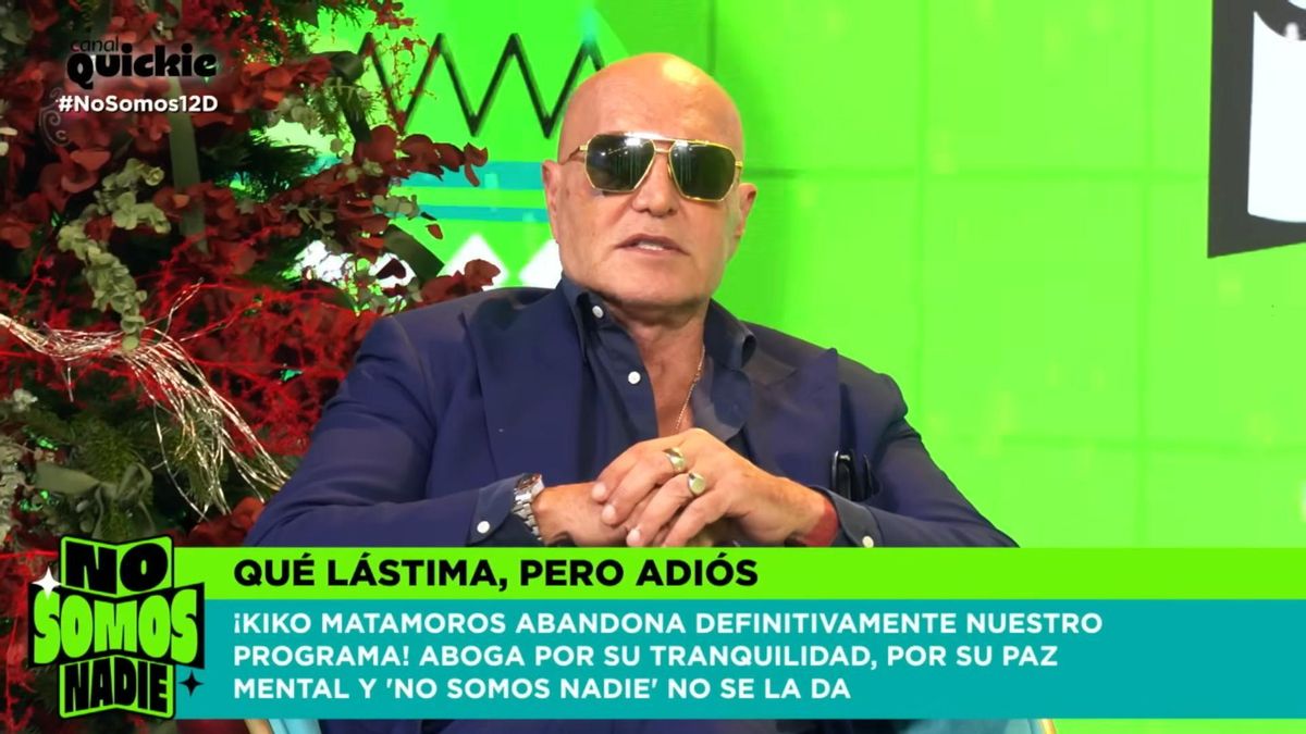 Kiko Matamoros en su última tarde como colaborador de 'No somos nadie'