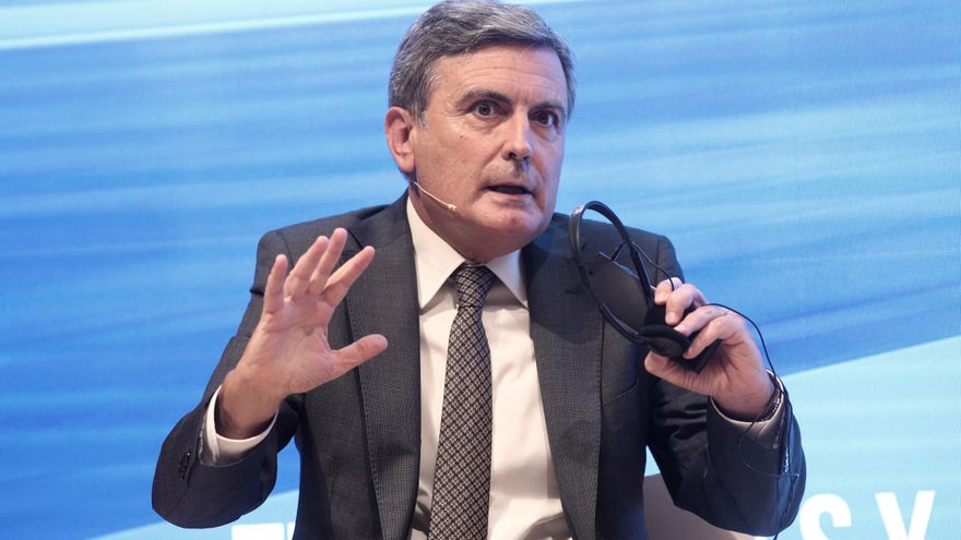 El secretario de Estado de Transporte, Movilidad y Agenda Urbana, Pedro Saura, durante su intervención en la Jornada 'Transporte y Movilidad sostenible' organizada por Diálogo
