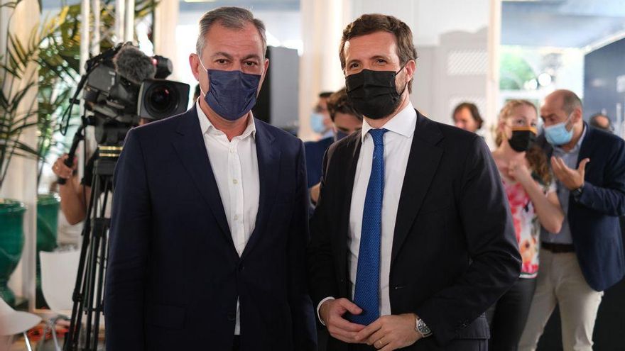 Casado y Moreno Bonilla refrendan a José Luis Sanz como "el próximo alcalde de Sevilla"
