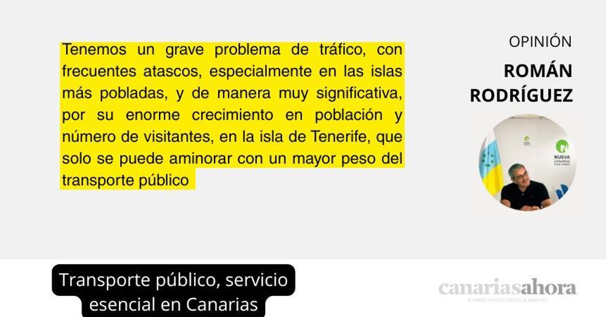 Transporte público, servicio esencial en Canarias