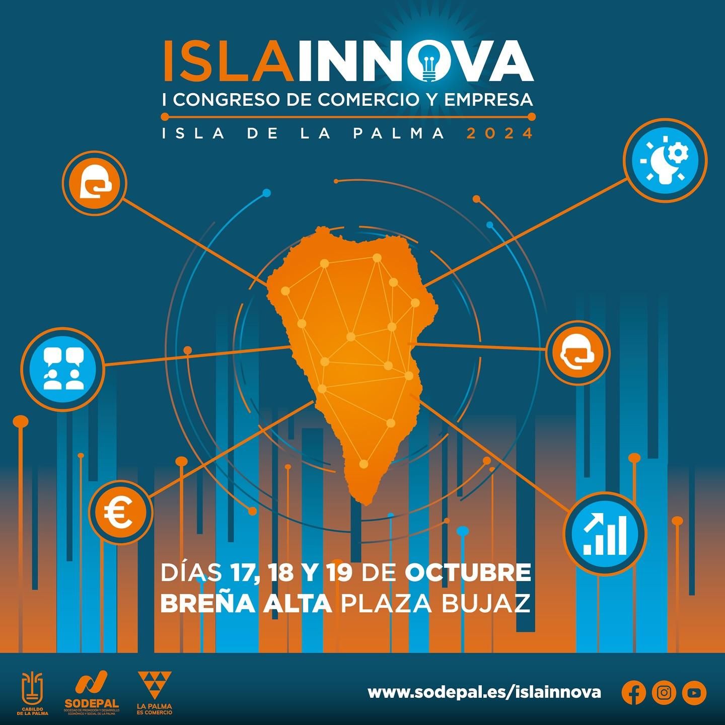 Cartel del I Congreso de Comercio y Empresa.