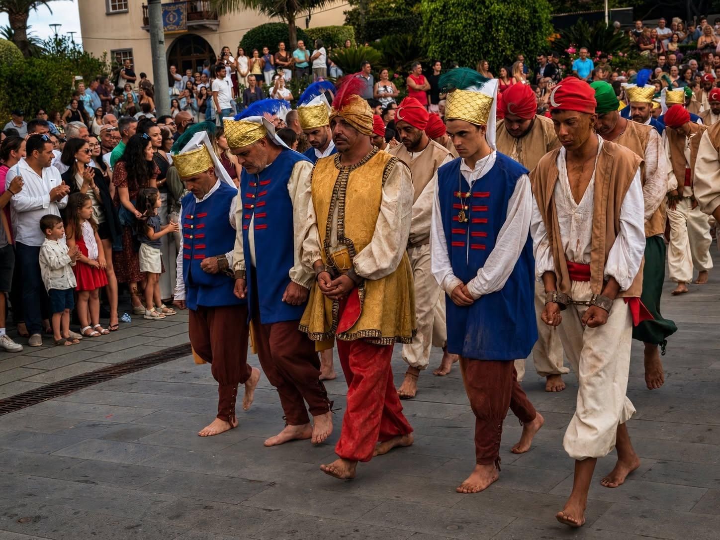 Representación alegórica de la Batalla de Lepanto en Barlovento el pasado domingo, 9 de agosto.