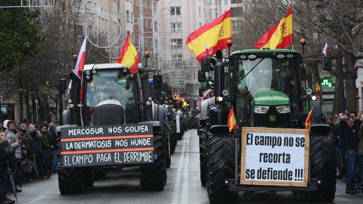 Los ganaderos cántabros organizan este jueves otra tractorada en Santander contra el acuerdo de Mercosur