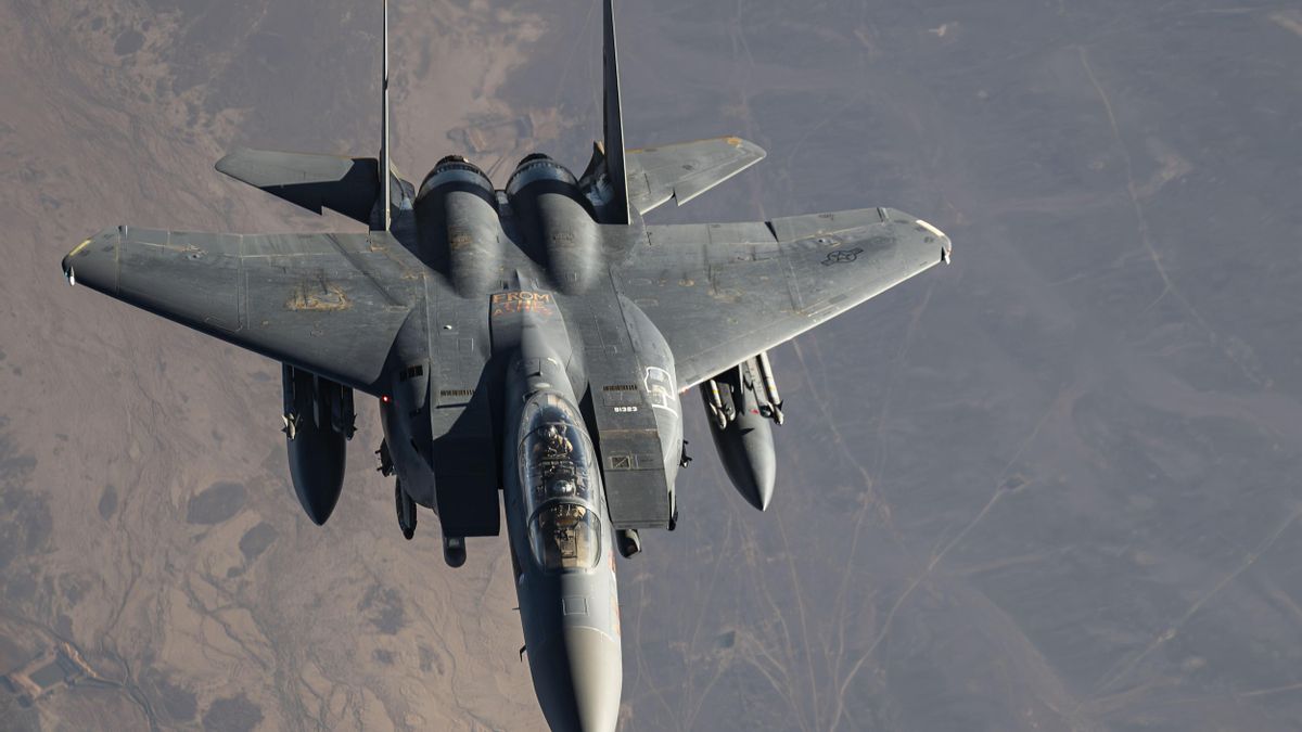 Un caza F-15E Strike Eagle de la Fuerza Aérea de Estados Unidos.