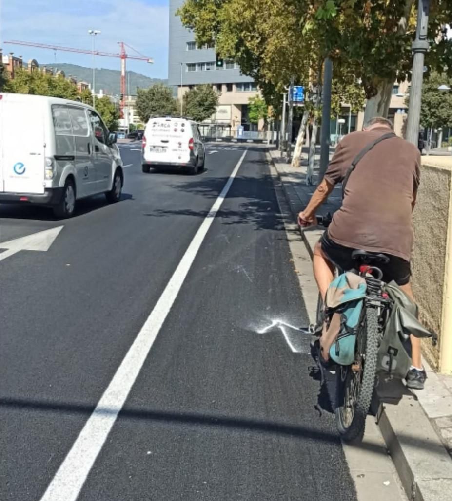 El alquitranado del Pretorio se llevó por delante el carril bici