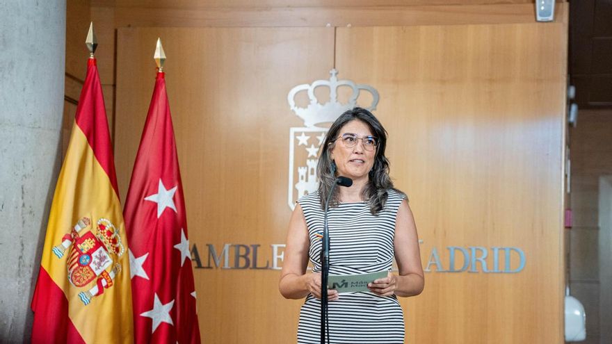 La portavoz de Más Madrid en la Asamblea de Madrid Manuela Bergerot.