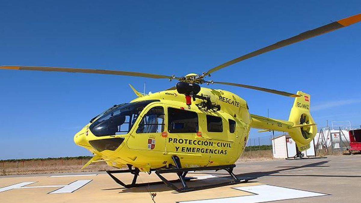Rescatado un brigadista indispuesto durante la extinción de un incendio en Cervera de Pisuerga, Palencia
